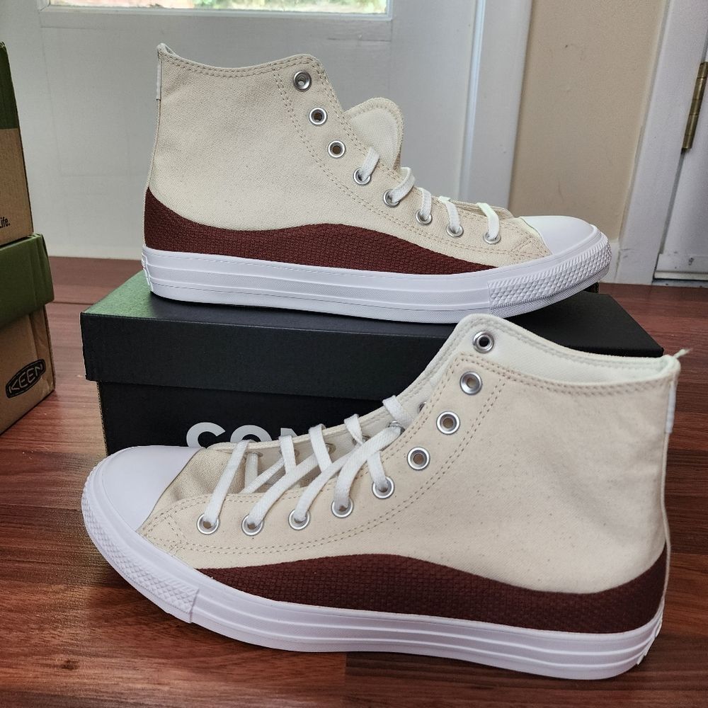 Converse Chuck Taylor All Star Craft Mix Hi Natural Red Oak Size 11 NIB - Picture 3 of 13